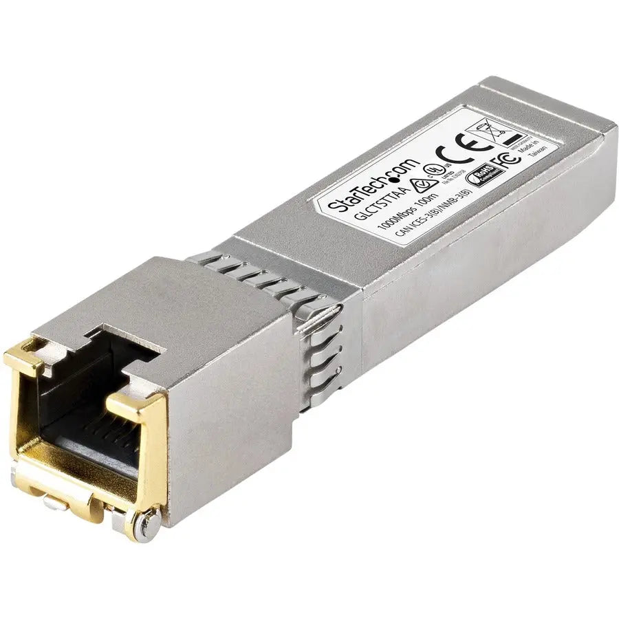 StarTech.com Cisco GLC-T Compatible SFP Transceiver Module - 1000BASE-T Gigabit Ethernet over Copper