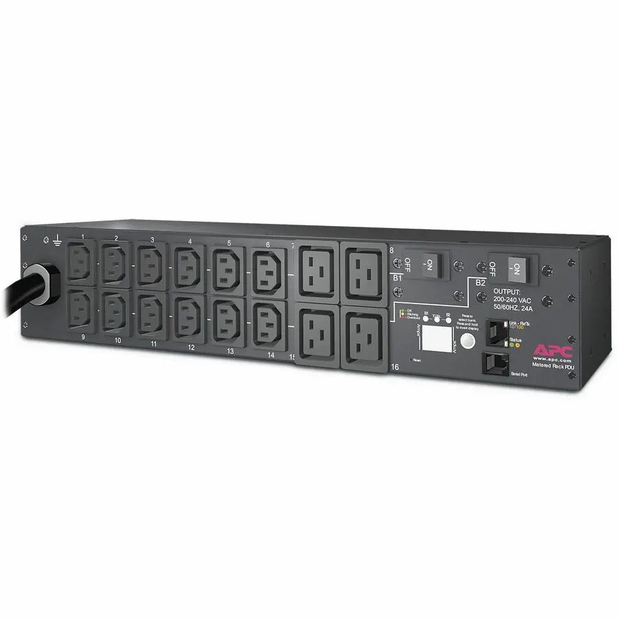Schneider Electric APC AP7811B Metered Rack PDU - 2U, 30A, 208V with 12 C13 & 4 C19 Outlets