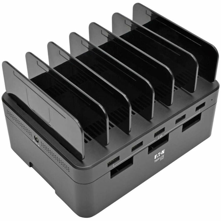 Eaton Tripp Lite Series 5-Port USB Charging Station with Built-In Storage and 12V 4A Power Supply