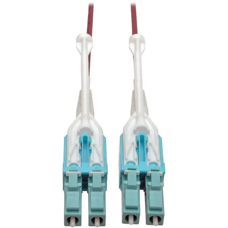 Eaton Tripp Lite Series 10G Duplex Multimode 50/125 OM4 LSZH Fiber Optic Cable (LC/LC) - 5 meters, Magenta by Eaton Corporation