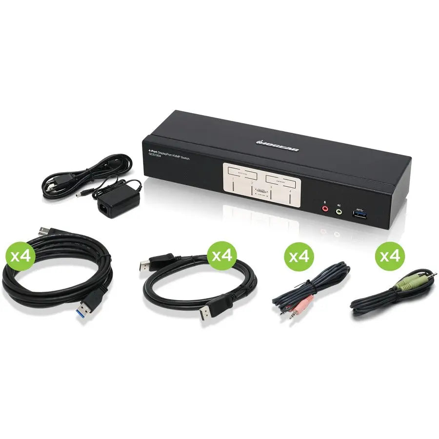 IOGEAR GCS1934 4-Port DisplayPort 1.2 KVMP Switch for 4K UHD Video and USB Sharing