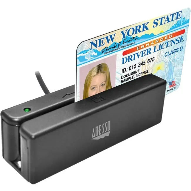Adesso MSR-100 Magnetic Stripe Card Reader – Bi-Directional, High Durability for POS and Access Control
