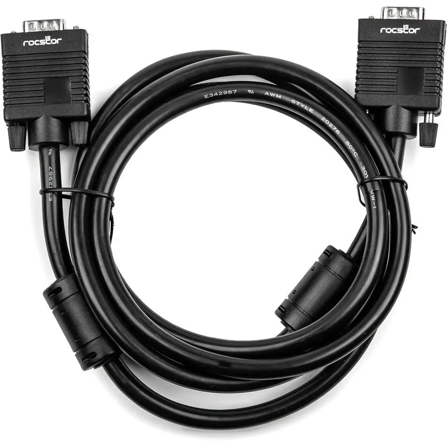 Rocstor Premium 6ft VGA Extension Cable Y10C138-B1 for High-Resolution Video Connectivity
