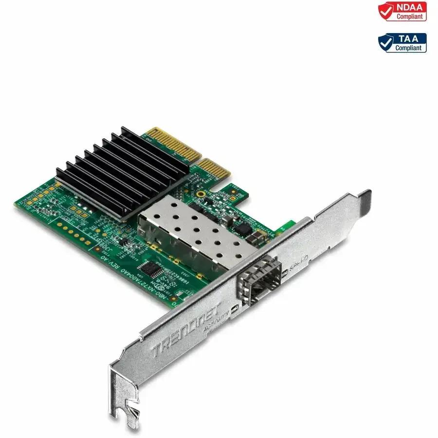 TRENDnet TEG-10GECSFP 10 Gigabit PCIe SFP+ Network Adapter for High-Speed Fiber Connectivity by TRENDnet