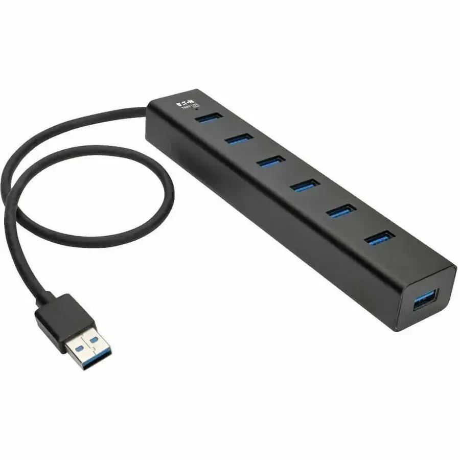 Eaton Corporation Tripp Lite U360-007-AL 7-Port USB 3.0 SuperSpeed Mini Hub in Aluminum by Eaton Corporation
