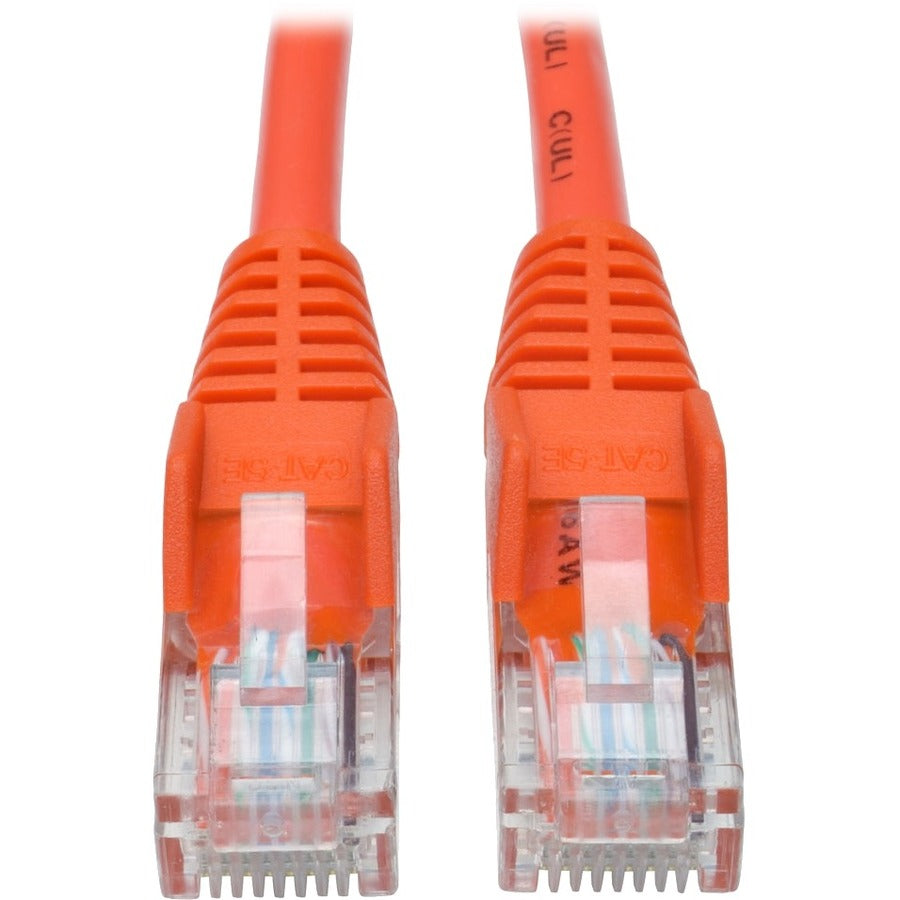 Eaton Tripp Lite Series N001-005-OR 5 ft Orange Cat5e Snagless Molded UTP Patch Cable (M/M)