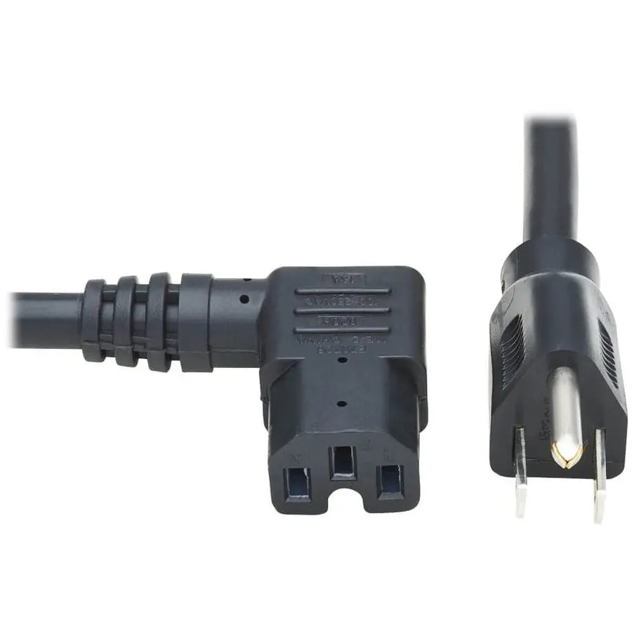Eaton Tripp Lite Series Power Cord P019-008-C15RA with NEMA 5-15P and Right-Angle C15 Connectors, 8 ft
