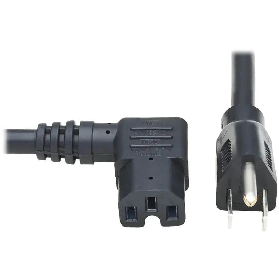 Eaton Tripp Lite Series Power Cord P019-008-C15RA with NEMA 5-15P and Right-Angle C15 Connectors, 8 ft by Eaton Corporation