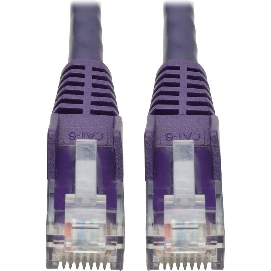Eaton Tripp Lite Series N201-002-PU Cat6 Gigabit Snagless UTP Patch Cable, RJ45 M/M, Purple, 2 ft