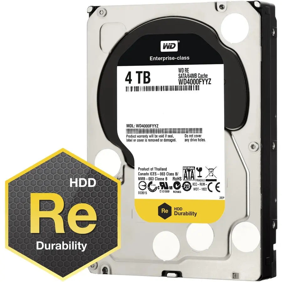 Western Digital RE WD4000FYYZ 4TB Internal 3.5-Inch Hard Drive with 7200 RPM and SATA-6Gbps Interface