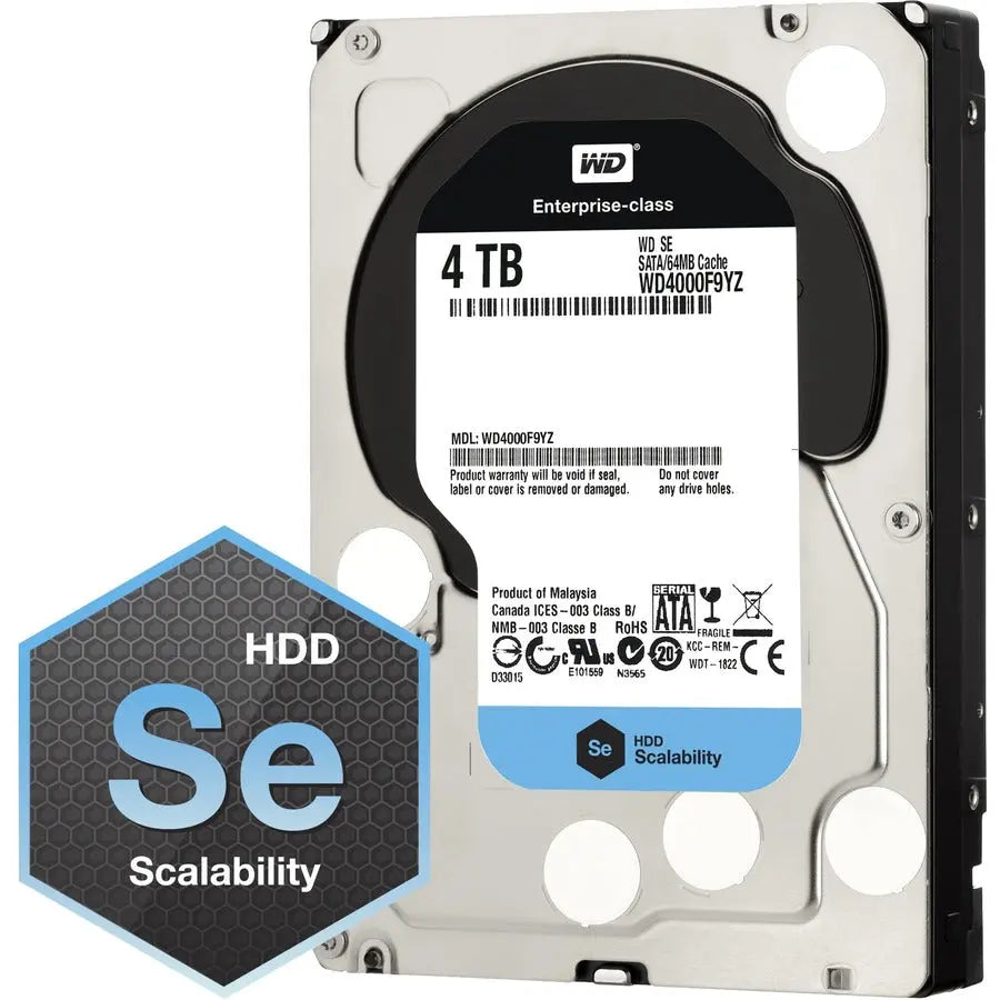 Western Digital WD4000F9YZ 4TB Internal 3.5-Inch SATA Hard Drive for High Capacity Storage