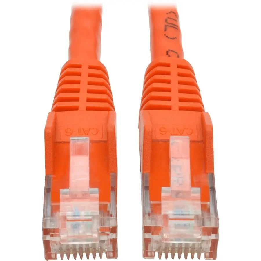 Eaton Tripp Lite Series Cat6 Gigabit Snagless Molded Ethernet Patch Cable, 1 ft, Orange