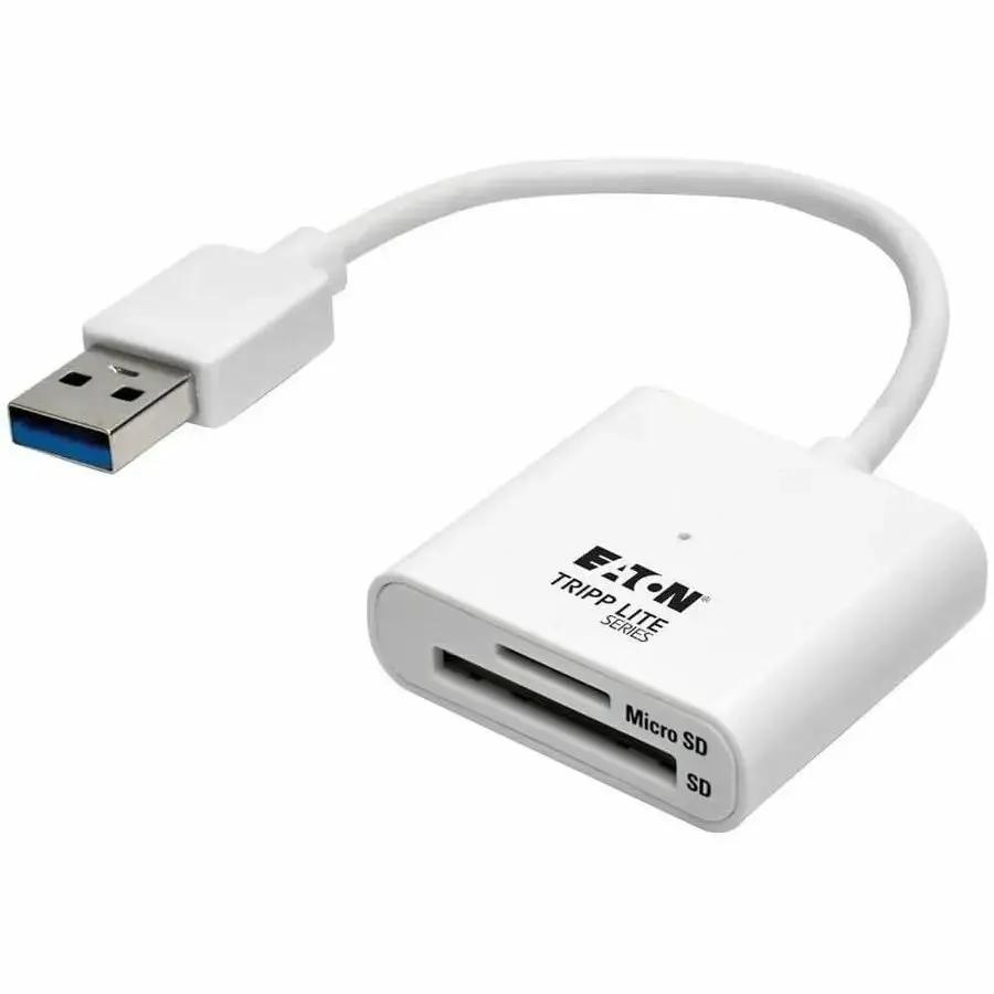 Eaton Tripp Lite Series U352-06N-SD USB 3.2 Gen 1 SuperSpeed SD/Micro SD Memory Card Reader with Built-In Cable by Eaton Corporation