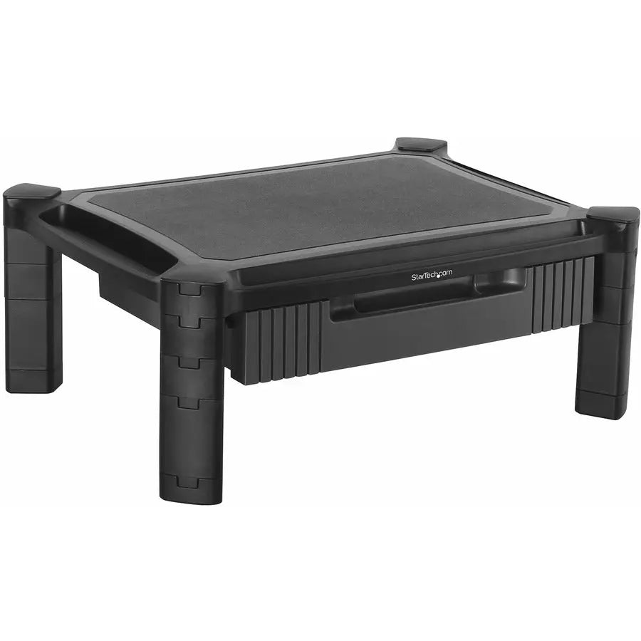 StarTech.com Adjustable Monitor Riser with Drawer for 13 to 32 Inch Monitors – Height-Adjustable Desktop Stand