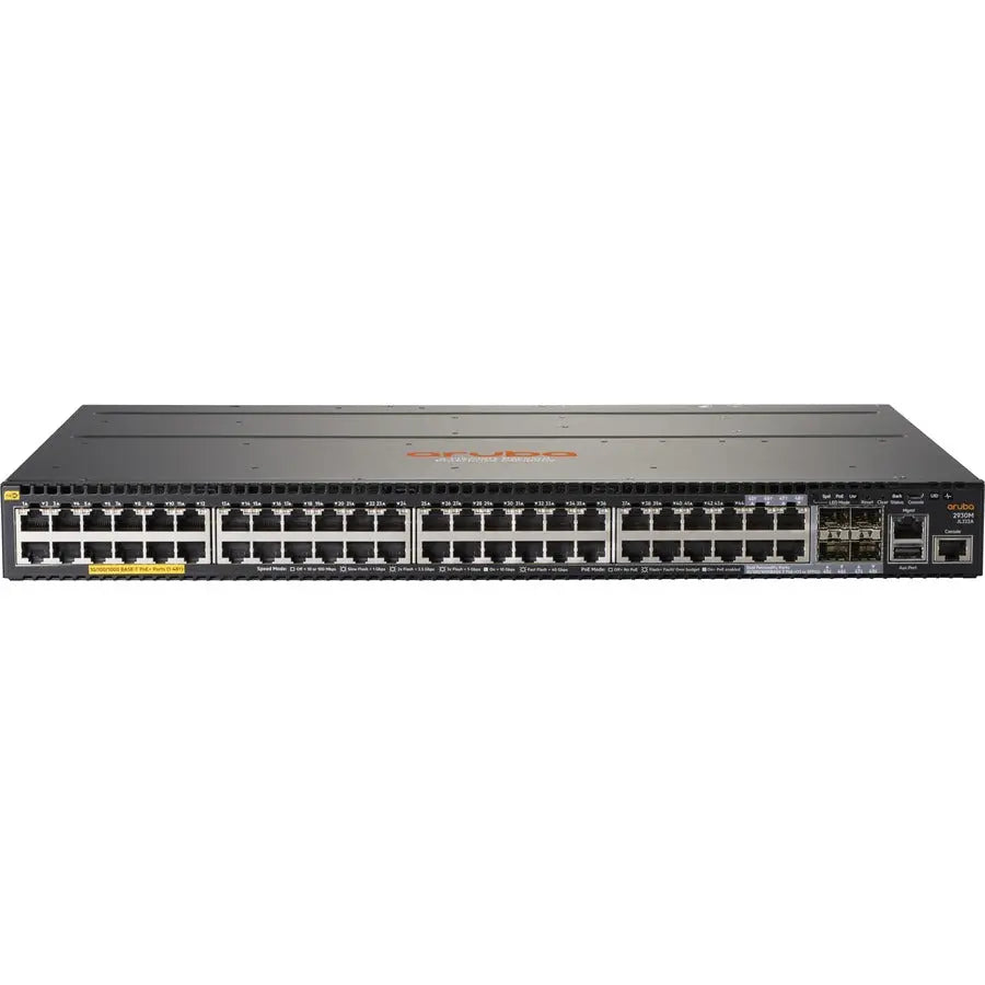 HPE 2930M 48G PoE+ Layer 3 Switch with 10/40GbE Uplinks - Model JL322A