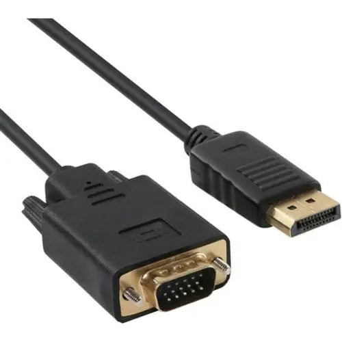 Axiom DisplayPort to VGA Adapter Cable 6ft - Male to Male, Supports up to 1920x1200 / 1080p
