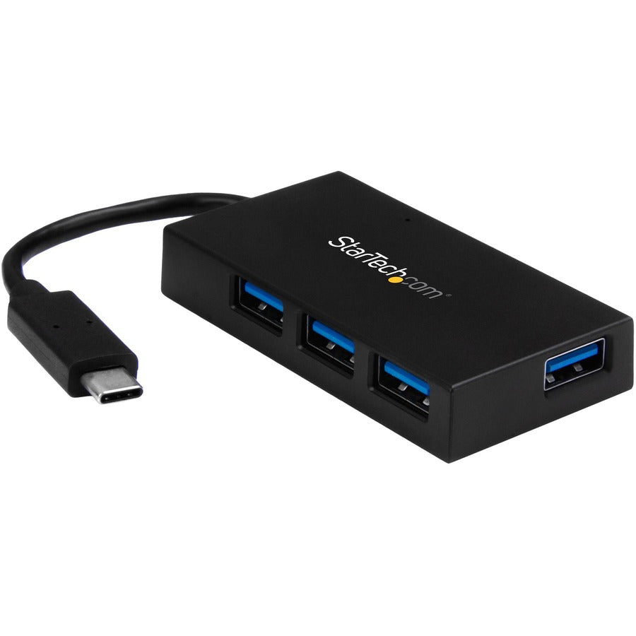 StarTech.com HB30C4AFS 4-Port USB 3.0 Hub with Power Adapter and USB-C Compatibility
