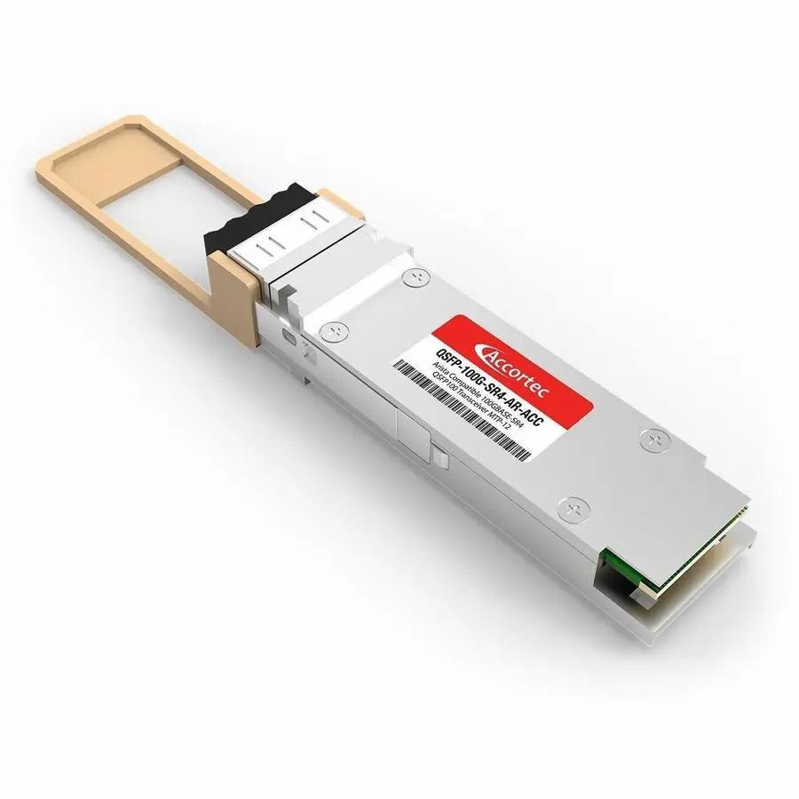 Accortec Four Channel 100-Gigabit QSFP28 Optical Transceiver Model QSFP-100G-SR4-AR-ACC
