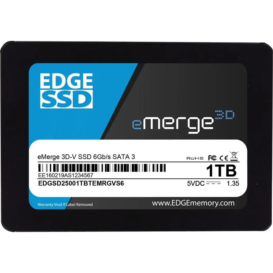 EDGE eMerge 3D-V 1TB SATA 6Gb/s Internal SSD - Reliable High-Performance Storage Solution