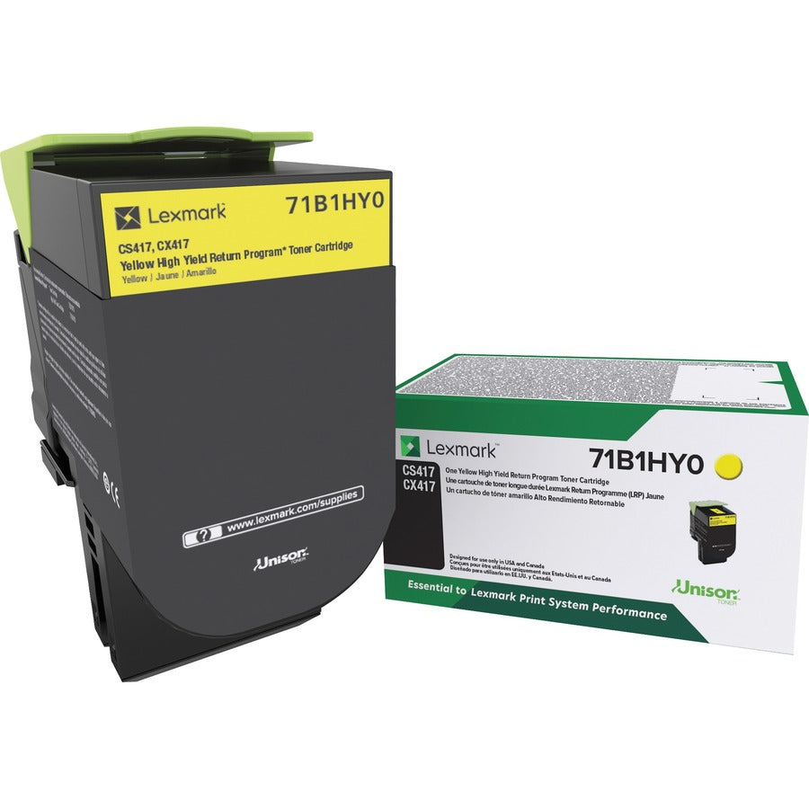 Lexmark 71B1HY0 Unison Original High-Yield Yellow Toner Cartridge