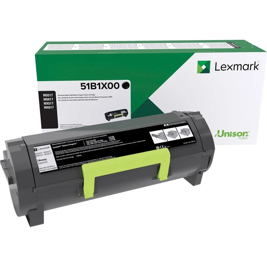 Lexmark Original Extra High Yield Laser Toner Cartridge (Part #51B1X00) for Lexmark MS517, MS617, MX517, MX617 Series