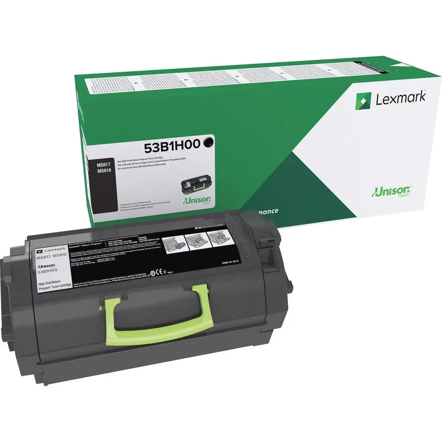 Lexmark Unison Original High Yield Toner Cartridge (Part #53B1H00) for Lexmark MS817/MS818 Printers