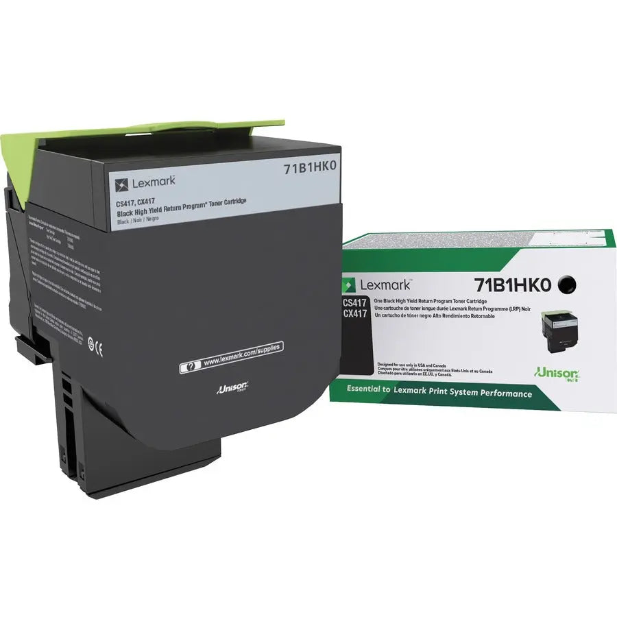 Lexmark Unison Original High Yield Black Toner Cartridge (Part 71B1HK0) for Lexmark CS417dn and More