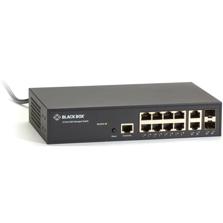 Black Box Corporation LGB1110A Gigabit Managed Ethernet Switch - 10 Ports for Small Business and Enterprise Networks