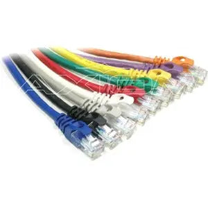 Accortec Cat.6 UTP Network Cable – 10 ft Red Ethernet Cable with Gold-Plated RJ-45 Connector