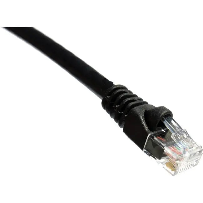 Accortec Cat.5e Patch Network Cable – 20 ft, Black, RJ-45 Male Connector for Secure Data Connectivity