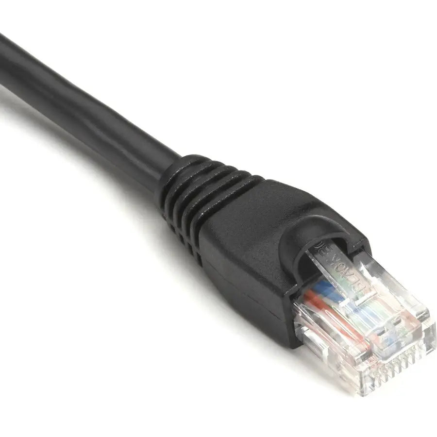Black Box GigaBase Cat.5e UTP Patch Network Cable - 6 Inches, Black, High-Speed Ethernet and PoE Ready