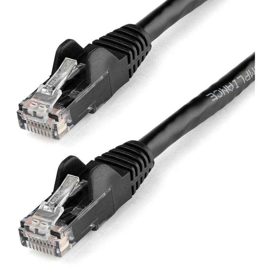 StarTech.com 9ft Cat6 Ethernet Patch Cable - Black Snagless Gigabit Network Cord with PoE Support