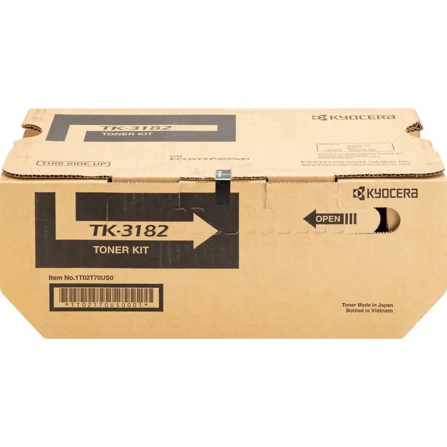 Kyocera TK-3182 Original Black Toner Cartridge for Ecosys P3055dn and Compatible Models