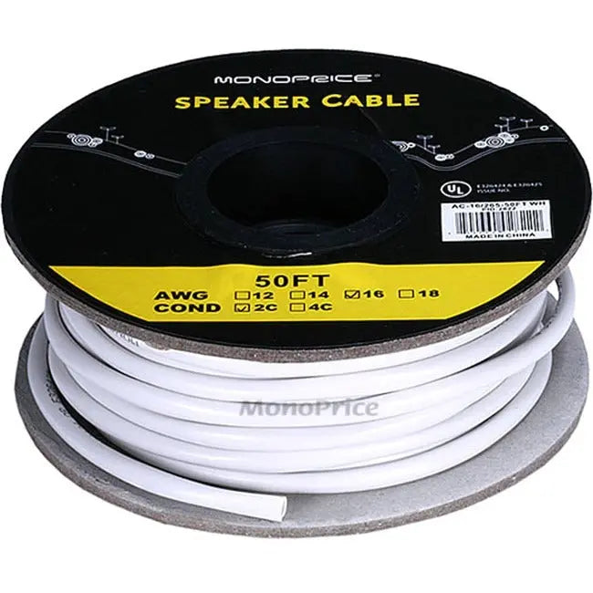 Monoprice Access Series 16AWG CL2 Rated 2-Conductor Speaker Wire - 50ft