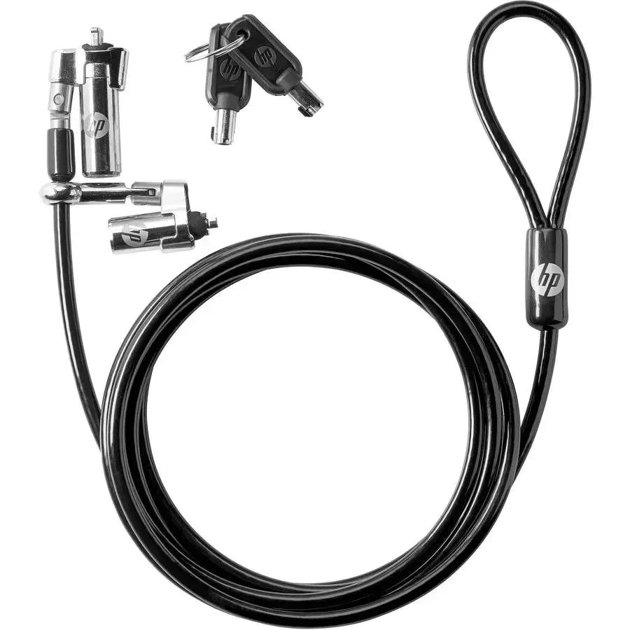 HP Nano Keyed Cable Lock – Secure Your Tablet and Notebook with 6 ft Vinyl-Coated Steel Cable by HP Inc.