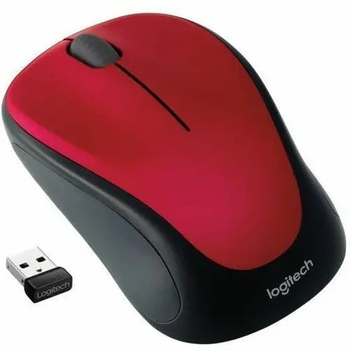Logitech M317 Wireless Mouse with 2.4 GHz USB Nano Receiver - Red