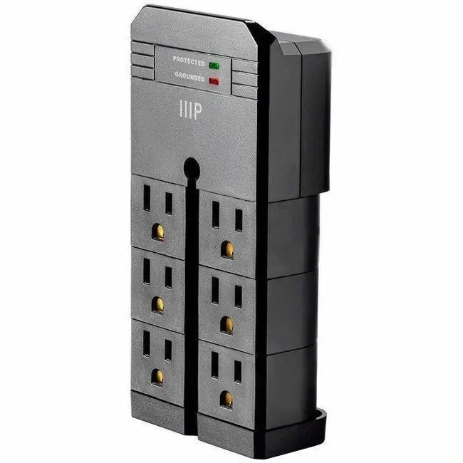 Monoprice 6-Outlet Rotating Wall Tap Surge Protector, 2160 Joules