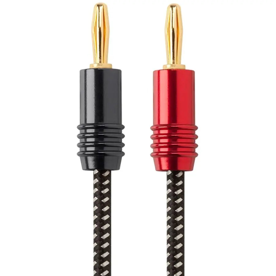 Monoprice Affinity Premium Braided Speaker Wire with Gold Plated Banana Plugs