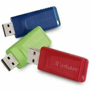 Verbatim America, LLC 32GB Store 'n' Go USB Flash Drive 3-Pack - Red, Green, Blue