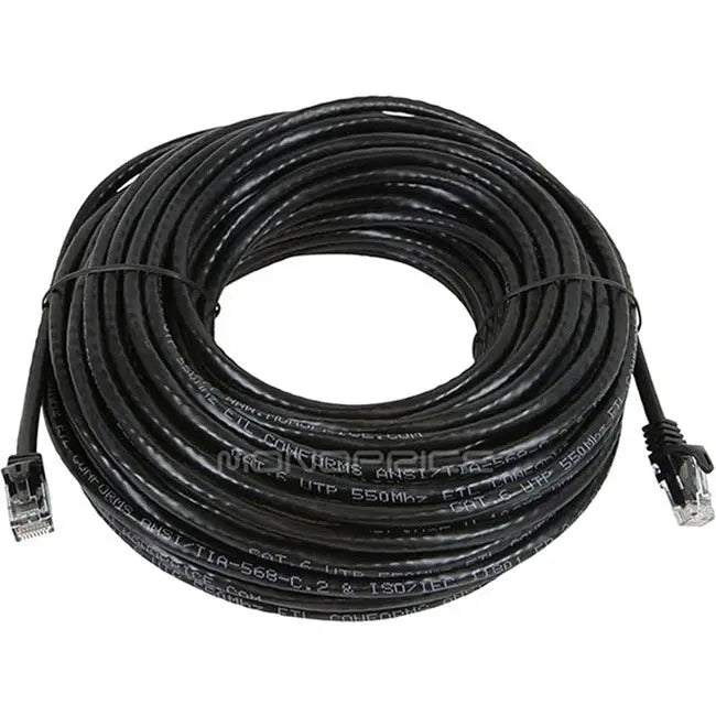 Monoprice FLEXboot Series Cat6 75ft Black Ethernet Patch Cable - Reliable Network Connectivity