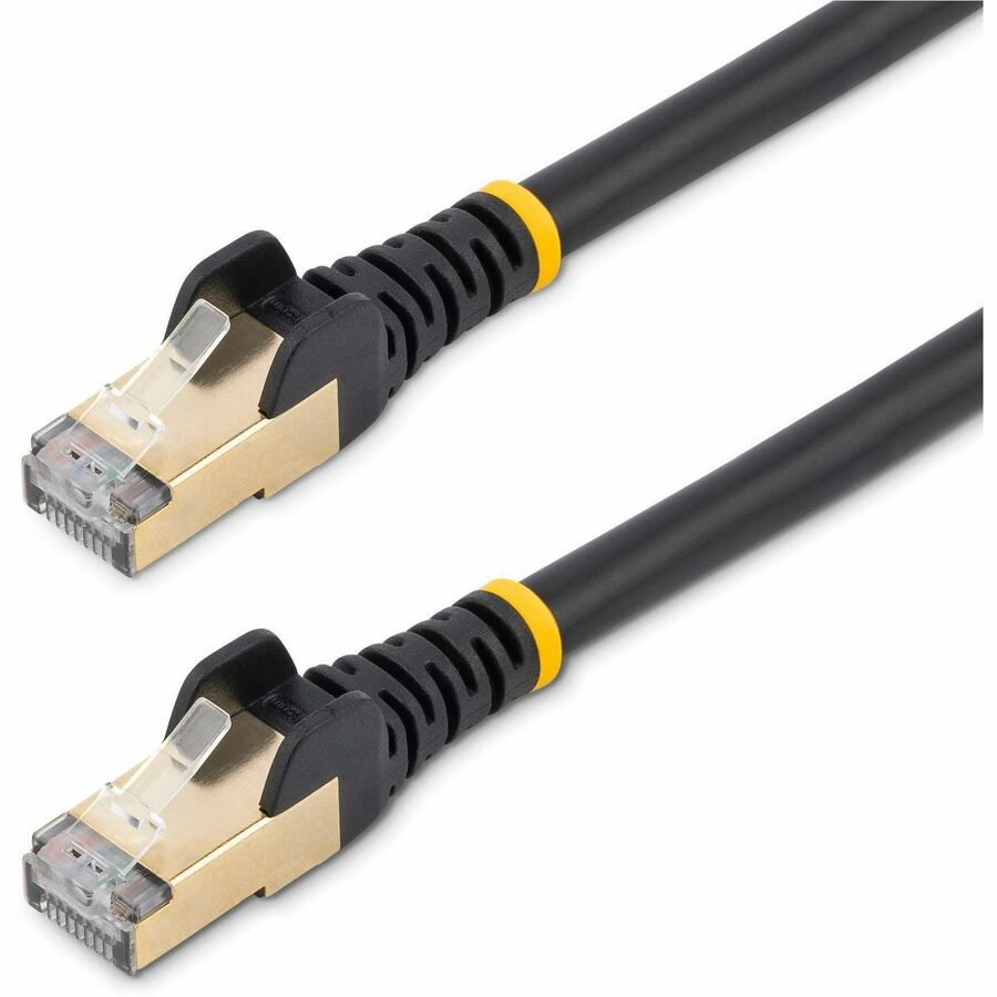 StarTech.com 15ft CAT6a Ethernet Cable - Shielded Snagless 10GbE Network Patch Cord with 100W PoE Support, Black