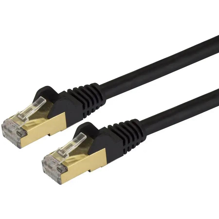 StarTech.com C6ASPAT8BK 8 ft. Shielded Cat6a Ethernet Patch Cable - Black for 10Gbps Network Connections by STARTECH.COM
