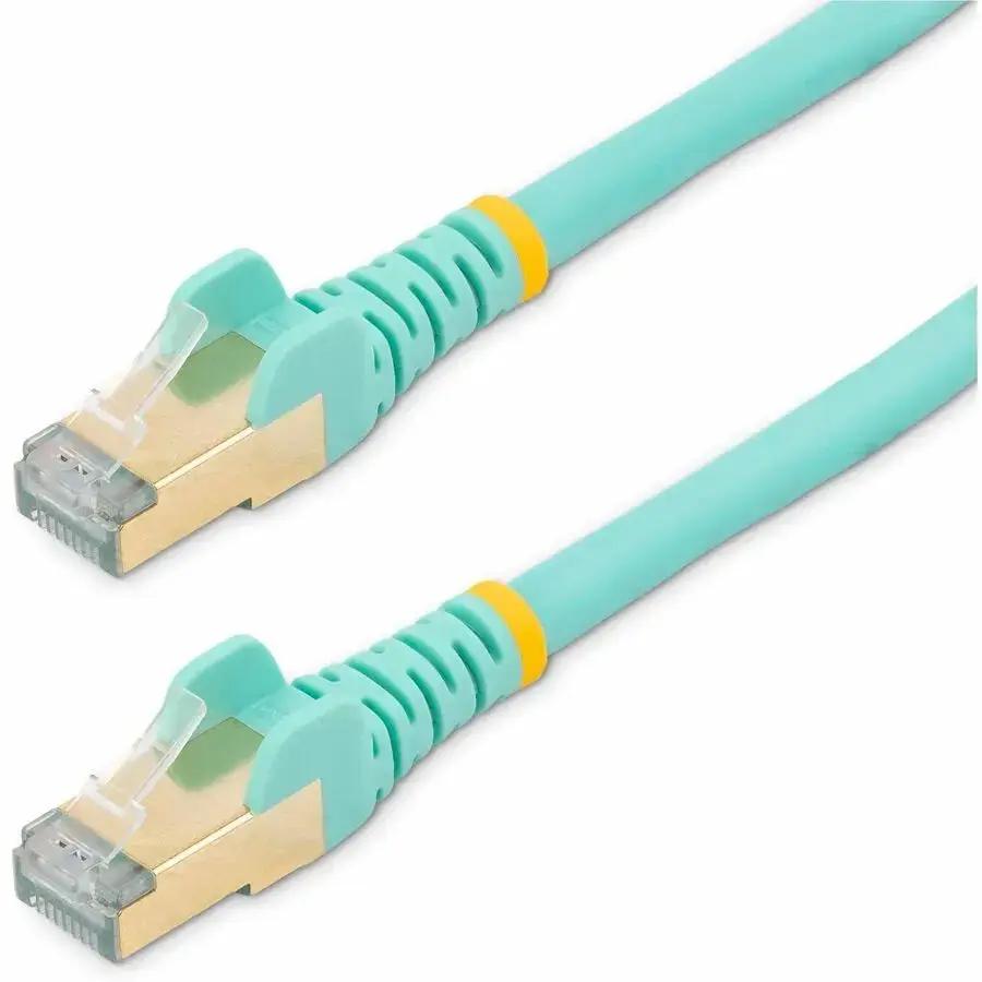 StarTech.com C6ASPAT1AQ 1 ft. Shielded Cat6a Ethernet Patch Cable in Aqua for 10Gb Network Reliability by STARTECH.COM