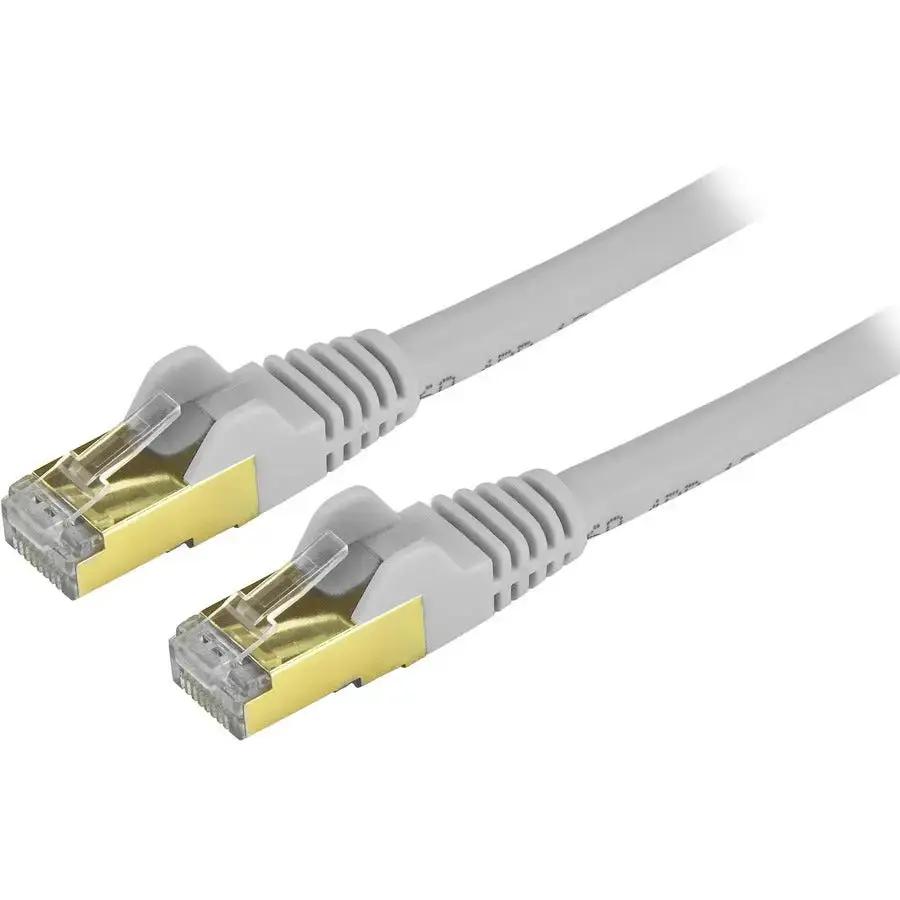 StarTech.com C6ASPAT20GR 20 ft. Shielded Cat6a Ethernet Patch Cable - Gray for 10Gb Network by STARTECH.COM