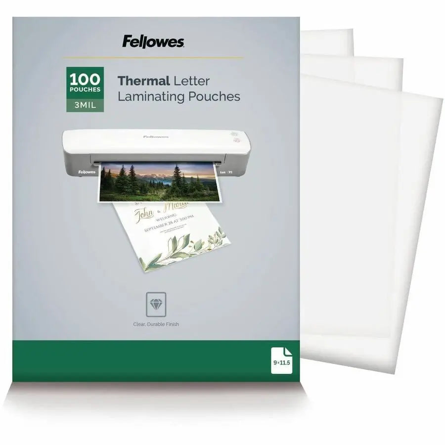 Fellowes Letter-Size Thermal Laminating Pouches – Clear, Photo Safe & Durable Protection for Important Documents