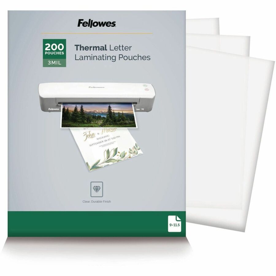 Fellowes 5743401 Letter-Size Thermal Laminating Pouches, 200-Pack