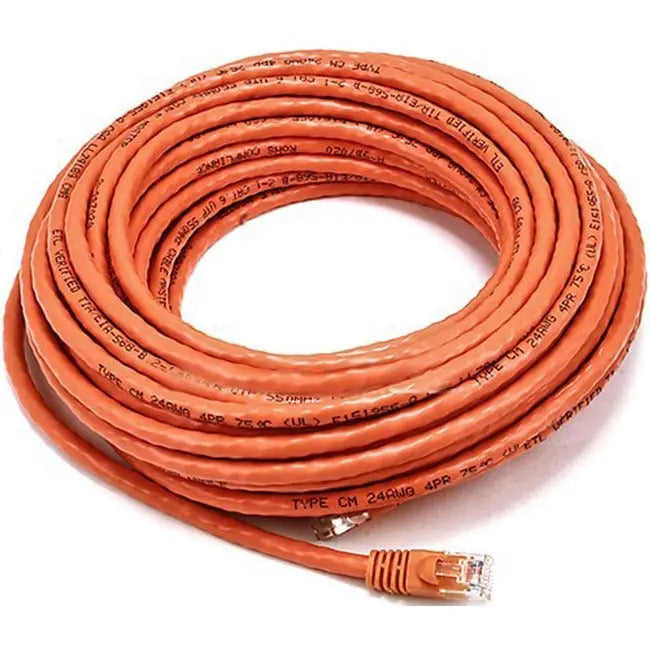 Monoprice 50FT 24AWG Cat6 Crossover Ethernet Cable – Orange