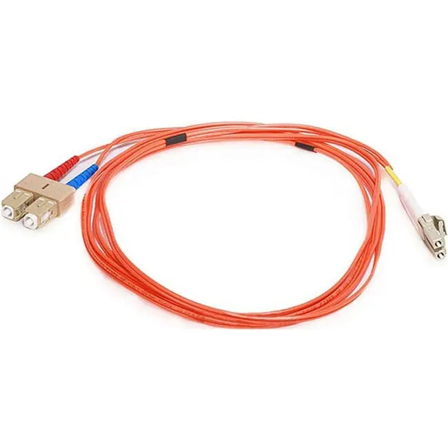 Monoprice Fiber Optic Duplex Network Cable - OM1 Multi-Mode Orange 62.5μm Core, Dual LC to Dual SC Connectors