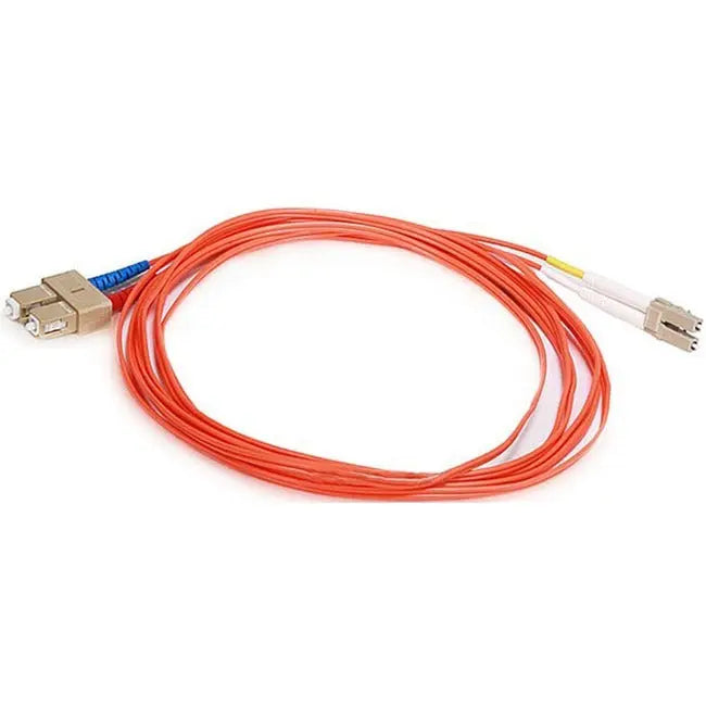 Monoprice Fiber Optic Duplex Network Cable – OM1 Multi-Mode Orange 62.5 µm Core, Dual LC to Dual SC Connectors