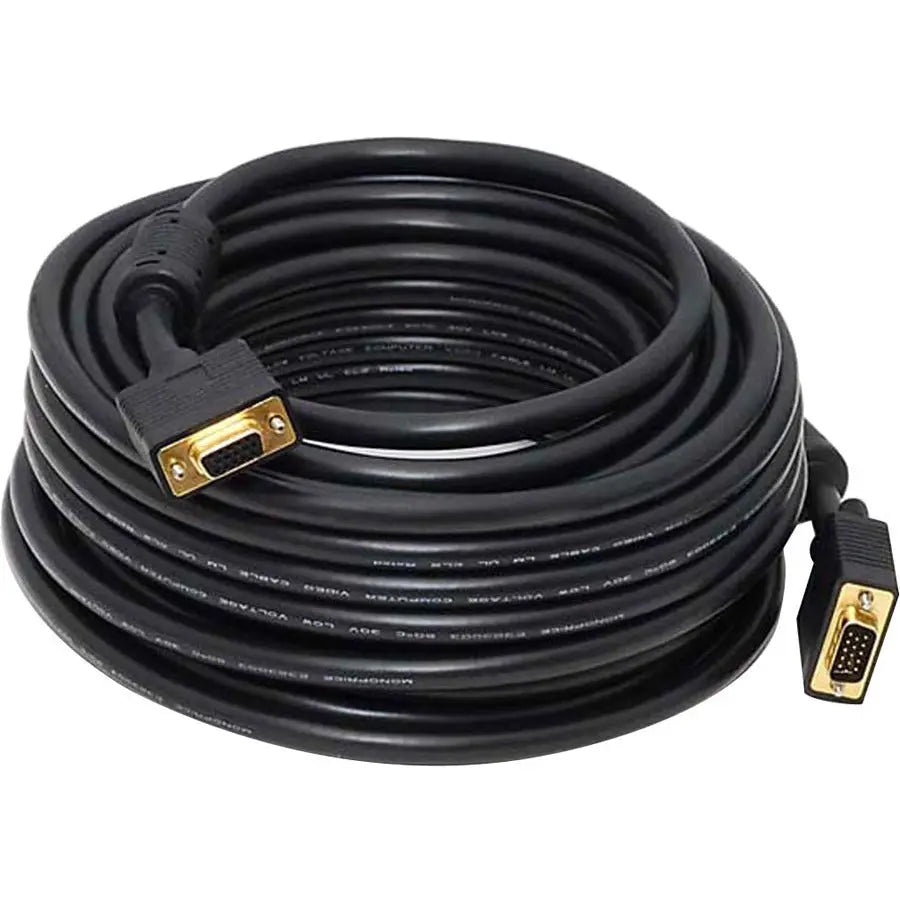 Monoprice Super VGA Video Cable (Part Number 3619) - Double-Shielded VGA Extension Cable with Gold-Plated Connectors